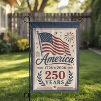 America 250 Years Garden Flag | Commemorative 1776-2026 USA Design | Double Sided Weather Resistant Fabric | Patriotic Yard Decor Gift