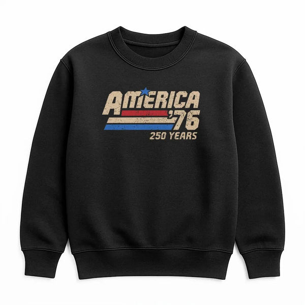 America 250 Years Sweatshirt | Vintage '76 Bicentennial Patriotic Design | Soft Cotton Polyester Blend | Gift for History Lovers