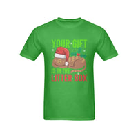 Humorous Holiday Cat Shirt, Your Present Is in the Litter Box Christmas Cat T-Shirt, Sarcastic Pet Graphic Tee, Humor Christmas Cat Lover Shirt