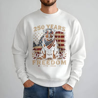 Patriotic Bulldog Sweatshirt | 250 Years Freedom 1776-2026 Americana Art | Soft Cotton Polyester Blend | Gift for Dog Lovers and Patriots