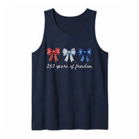 America 250th Anniversary Tank Top | Patriotic Bow Design with 250 Years of Freedom | Soft Breathable Unisex Fit | Trendy 4th of July Gift