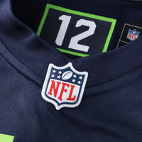 Seattle Seahawks Nike College Navy Custom Game Jersey
