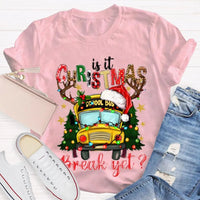 Humorous Bus Driver Holiday T-Shirt, School Bus Christmas Break Shirt, Christmas Vacation Graphic Tee, Bus Driver Appreciation Present