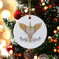 Military Parachute Wings Ornament, Ukrainian Air Assault Forces Ornament, Ceramic Christmas Tree Ornament, Veteran Keepsake Present