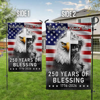 250 Years of Blessing Garden Flag | One Nation Under God 1776-2026 | Double-Sided Polyester | Patriotic American Decor