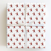 Sporty Christmas Gift Wrap, Basketball Santa Wrapping Paper, Dribbling Santa Wrapping Paper, Basketball Fan Holiday Gift Wrap, Xmas Paper