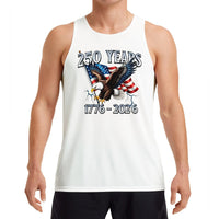 Patriotic American Eagle Tank Top | USA 250 Years 1776-2026 Flag Graphic | Lightweight Soft Stretch Fabric | Independence Day 4th of July Celebration Gift for Men Women