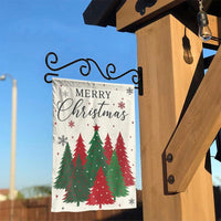 Festive Holiday Yard Flag, Merry Christmas Trees Garden Flag, Winter Porch Lawn Flag, Outdoor Christmas Flag Decor, Seasonal Holiday Present