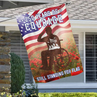 250 Years of Courage Garden Flag | Veteran Salute Semiquincentennial | Double-Sided Polyester | Veterans Day Gift for Military Families