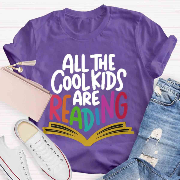All The Cool Kids Are Reading Print T-Shirt
