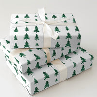 Rustic Christmas Tree Gift Wrap, Pine Tree Wrapping Paper, Minimalist Forest Wrapping Paper, Modern Winter Holiday Wrapping Paper Roll