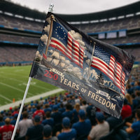250 Years of Freedom House Flag |1776–2026 America Semiquincentennial Patriotic Art | Double-Sided Weather-Resistant Outdoor Flag | Patriotic Gift for American History Fans
