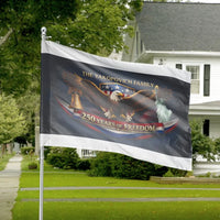 Patriotic American Eagle House Flag | 250 Years of Freedom Custom Name Banner | Weather-Resistant Double Sided Polyester | Patriotic Yard Decor Gift for Families