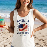 America 250 Years Tank Top | Vintage 1776-2026 Patriotic Flag Design | Soft Breathable Unisex Fit | Gift for History Lovers