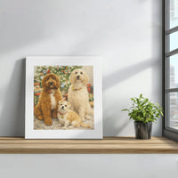 Festive Dog Family Poster, Doodle Dogs Christmas Wall Art Print, Holiday Dog Portrait Print, Christmas Dog Wall Art, Digital Download Present