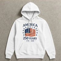 America 250 Years Patriotic Hoodie | Vintage 1776-2026 Freedom Flag Design | Soft Cotton-Blend Comfort | Gift for History Buffs