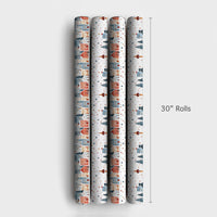 Watercolor CN Tower Gift Wrap, Toronto Skyline Christmas Wrapping Paper, Canadian Winter City Gift Wrap Roll, Canada Travel Wrapping Paper