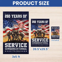 American Flag Garden Flag 250 Years Service | Semiquincentennial 1776-2026 Veterans Day | Double-Sided Polyester | Patriotic Outdoor Decor Gift