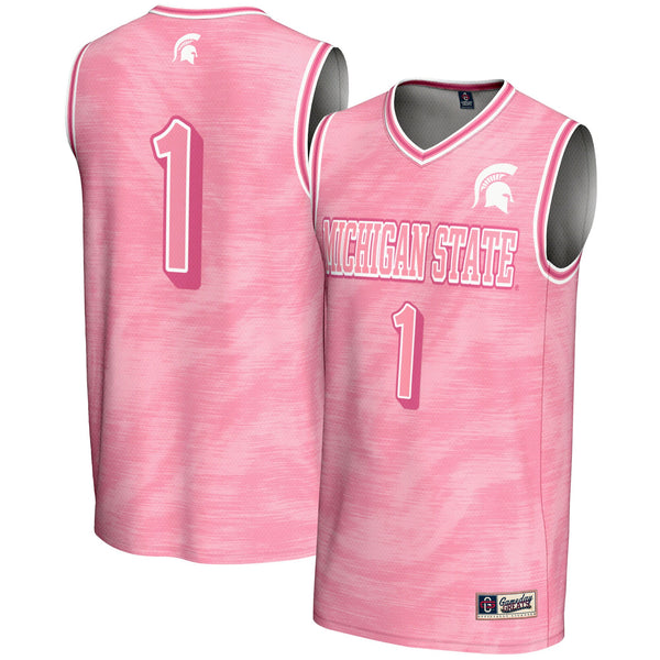 #1 Michigan State Spartans GameDay Greats Lightweight Basketball Fashion Jersey - Pink