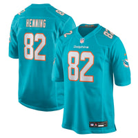 Miami Dolphins AJ Henning Aqua Team Game Jersey