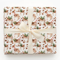 Comfy Winter Mug Gift Wrap, Hot Chocolate Christmas Wrapping Paper, Watercolor Cocoa Holiday Wrapping Paper, Festive Winter Present Paper