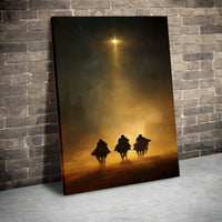 Star of Bethlehem Canvas Print, Three Wise Men Nativity Canvas Wall Art, Epiphany Christian Manger Wall Decor, Religious Christmas Present