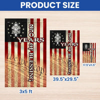 250 Years of Blessing Garden Flag 1776-2026 | We The People Christian Cross Design | Double-Sided Polyester | Patriotic Religious Home Decor