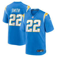 Los Angeles Chargers Genesis Smith Powder Blue Team Game Jersey
