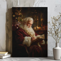 Nostalgic Christmas Canvas Print, Vintage Santa Claus Canvas Art, Retro Santa Wall Art, Holiday Season Canvas Decor, Festive Xmas Present
