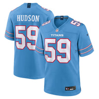 Tennessee Titans James Hudson Light Blue Team Game Jersey