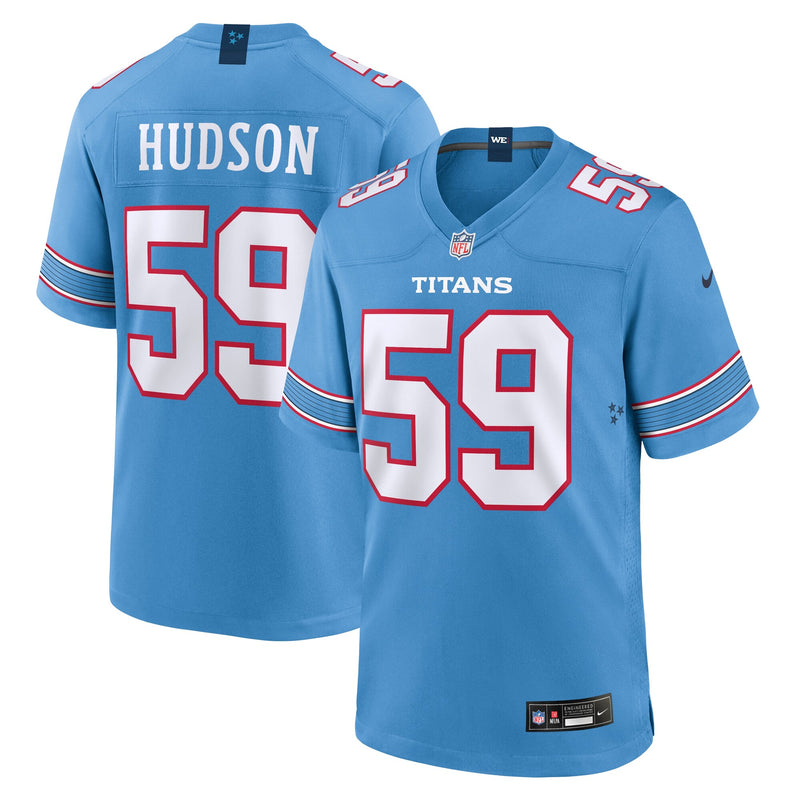 Tennessee Titans James Hudson Light Blue Team Game Jersey