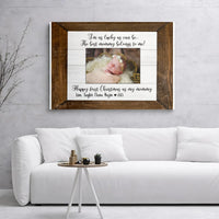 Custom Baby Nursery Canvas Art, First Christmas Canvas Photo Frame, Personalized Holiday Wall Canvas, 2025 Xmas Decor, Digital Download