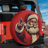Pointing Santa Holiday Wheel Cover, Vintage Santa Claus Spare Tire Cover, Festive Red Christmas Tire Protector, Jeep SUV Winter Decor Present