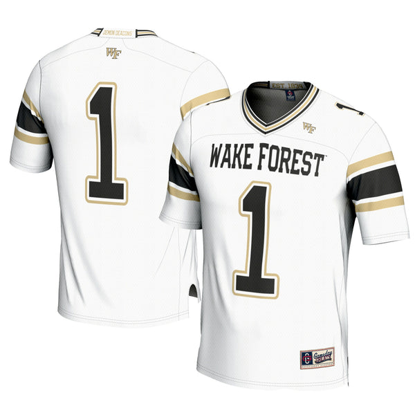 #1 Wake Forest Demon Deacons GameDay Greats Football Jersey - White