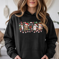 Leopard Print Nurse Christmas Hooded Sweatshirt, Christmas Nurse Hoodie, Humorous Nursing Squad Hoodie, Holiday RN Present, Xmas Nurse Hoodie