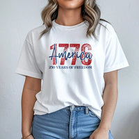 America 1776 T-Shirt | 250 Years of Freedom Patriotic Design | Soft Breathable Cotton Tee | Gift for History and Americana Lovers