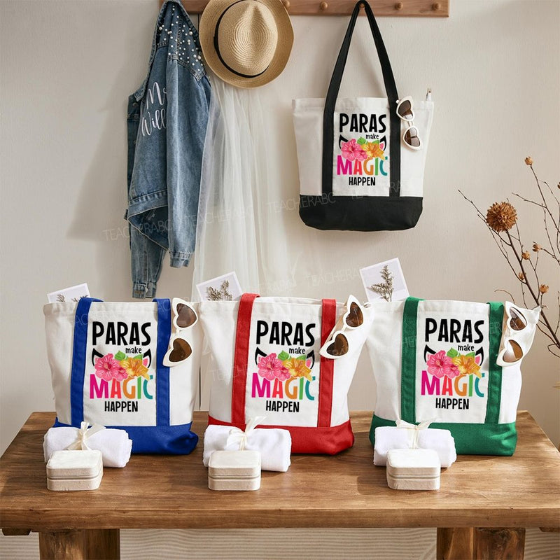 Paras Make Magic Happen Color-blocked Canvas Bag