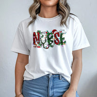 Holiday Medical Graphic Tee, Buffalo Plaid Christmas Nurse T-Shirt, Humorous RN Christmas Shirt, Nursing Student Tee, Healthcare Worker Present