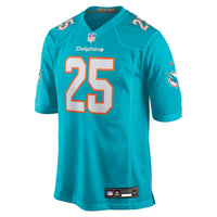 Miami Dolphins Julius Wood Aqua Team Game Jersey