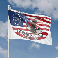 Personalized 250th Anniversary Flag | 250 Years of Freedom American Eagle | Double Sided Premium Polyester | Custom Family Name Outdoor Decor Gift