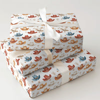 Western Holiday Gift Wrap, Watercolor Cowboy Hat Wrapping Paper, Rustic Country Christmas Present Wrap, Snowflake Festive Present Paper