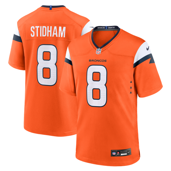 Denver Broncos Jarrett Stidham Nike Orange Team Game Jersey