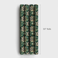 Woodland Animal Gift Wrap, Raccoon Christmas Wrapping Paper, Adorable Watercolor Winter Wrapping Paper, Evergreen Holiday Gift Wrap, Xmas Paper