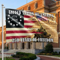 We The People Patriotic House Flag | 250 Years of Freedom 1776-2026 | Double-Sided UV-Resistant Polyester | Americana Commemorative Gift