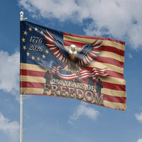 Patriotic Eagle House Flag | 250 Years of Freedom 1776-2026 Commemorative Design | Weather-Resistant Double-Sided Polyester | Gift for Veterans and Patriots