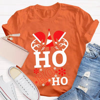 Ho Ho Ho Santa Hat Holiday T-Shirt, Science Teacher Christmas Shirt, Humorous Science Educator Tee, Adorable Chemistry Xmas Present Shirt