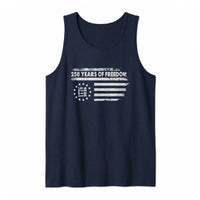 USA Flag 250 Years of Freedom Tank Top | Vintage 1776-2026 Patriotic Distressed Graphic | Soft Lightweight Breathable Fabric | 4th of July Independence Day Gift
