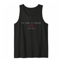 America 250th Birthday Tank Top | 250 Years of Freedom 1776-2026 US Flag | Premium Soft Lightweight Fabric | Patriotic July 4th Summer Gift for Men & Women