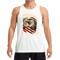 USA 250 Years of Freedom Tank Top | Patriotic Eagle & Flag Graphic | Soft Breathable Lightweight Fabric | 4th of July Independence Day Gift for Men & Women