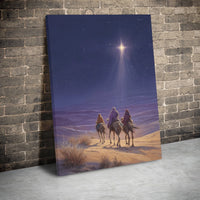 Holy Night Star Canvas Art, Three Wise Men Nativity Canvas Print, Christian Nativity Wall Art, Religious Christmas Canvas Decor, Faith Present